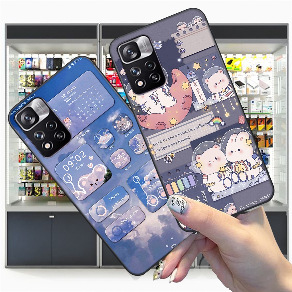 Ốp Xiaomi Redmi Note 11 pro 5g bản CHINA / Redmi Note 11 pro plus bộ hình gấu , thỏ hồng cute dễ thương giá rẻ siêu bền