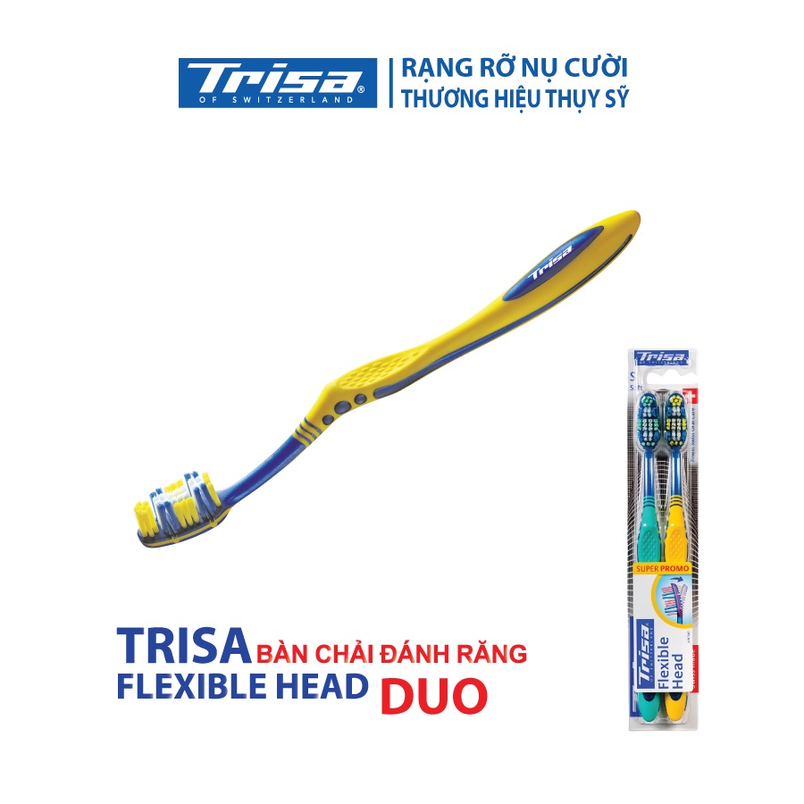 Vỉ Đôi Bàn Chải Đánh Răng Trisa Flexible Head Duo