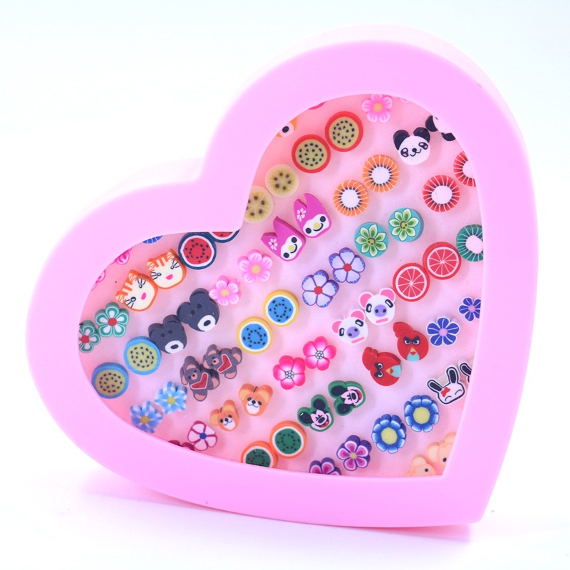 Set 36 Khuyên Tai Tạo Hình Đồ Gốm Thời Trang Cho Nữ