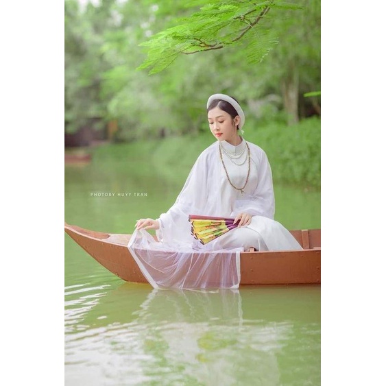 Mấn nhung trơn đơn giản chụp cổ phục, áo dài thợ thủ công TP HCM Giangpkc 2022