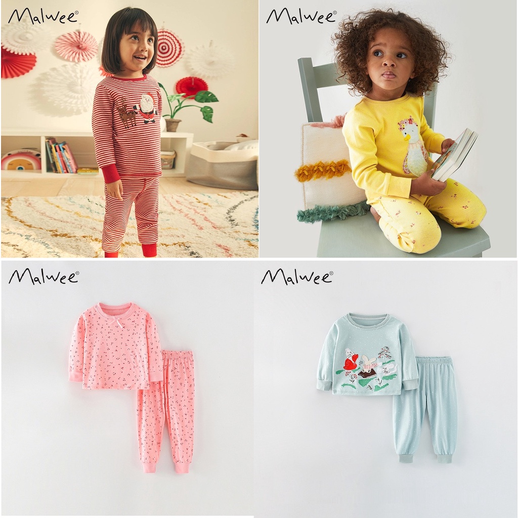Đồ bộ thun cotton trẻ em bé gái Malwee 10-28kg