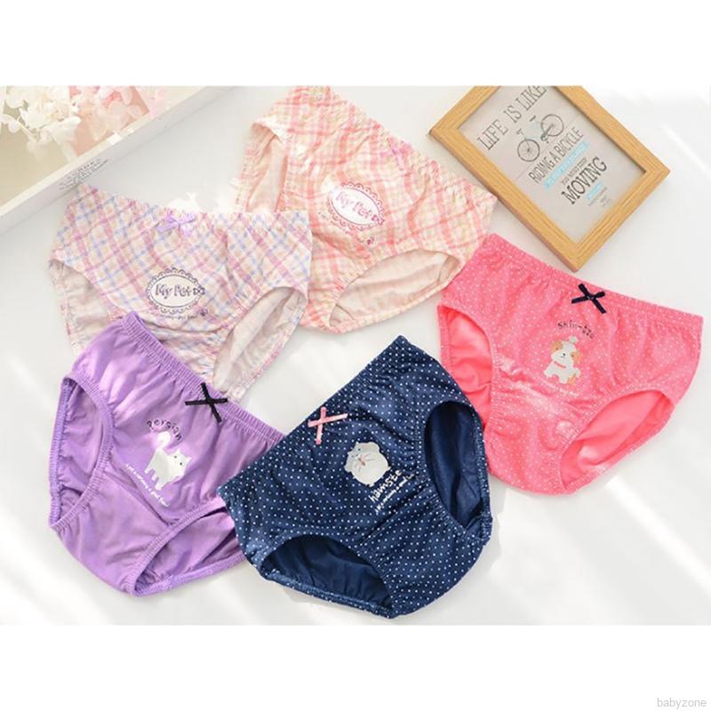 Bộ 5 Quần Lót Cotton In Họa Tiết Hoạt Hình Cho Bé