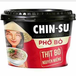 Phở bò chinsu thịt thật thùng 12 hộp