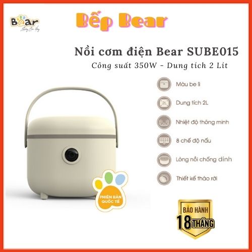 Nồi cơm điện thông minh Bear SUBE015 DFB-B20A1,Bản Quốc tế_Bảo hành 18 tháng