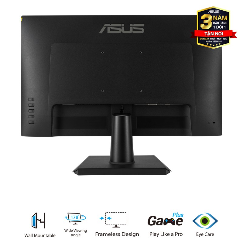 Màn hình ASUS VA24EHE (23.8 inch/FHD/IPS/250cd/m²/HDMI+D-Sub+DVI-D/75Hz) - Hàng Chính Hãng