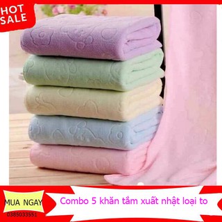 Combo 5 Khăn tắm xuất nhật loại to [ xả kho ]