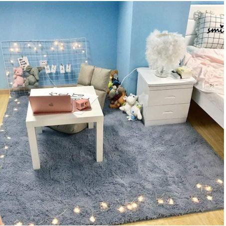 Thảm lông trải sàn size 1m6 x 2m (Đủ Màu ) - Hàng loại 1 có mặt sau chống trượt lông dài mềm mịn