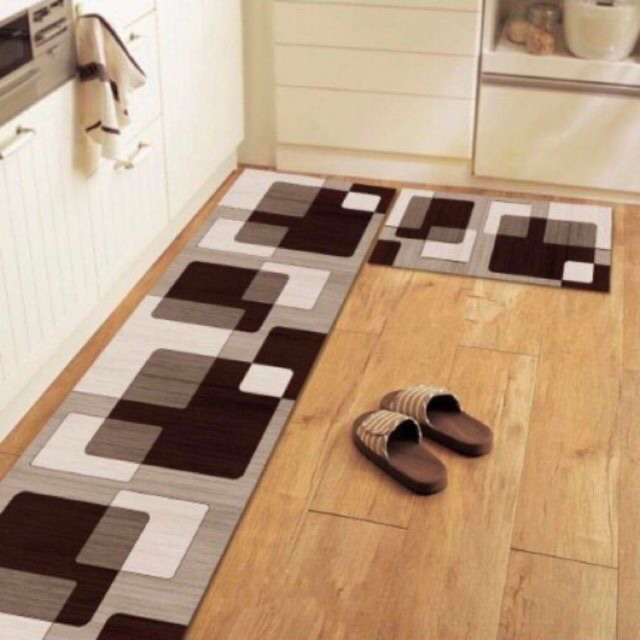 Bộ thảm nhà bếp 2 tấm chống trượt size 120cm và 150 cm