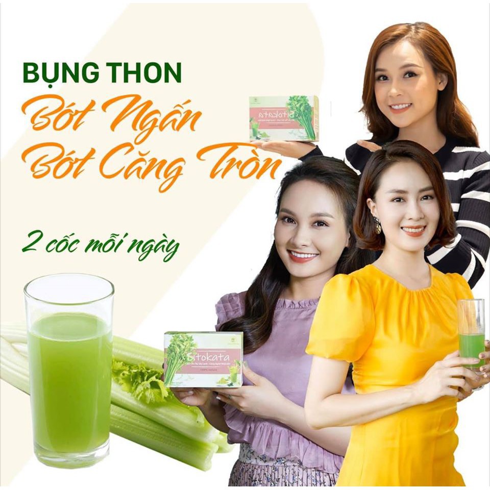 Bột cần tây Sitokata chính hãng giúp giảm cân và đẹp da + tặng bình nước + cẩm nang | BigBuy360 - bigbuy360.vn