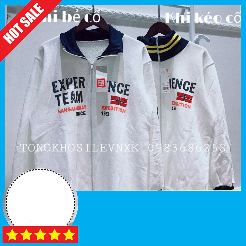 ÁO SWEATER TAY DÀI KHÓA KÉO SINCE 1953 - ÁO NỈ NGOẠI MẶC 2 KIỂU - (Sp sẵn) [ new ]