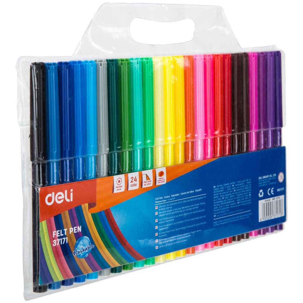 Bút màu nước 1.0mm, 12 màu - 18 màu - 24 màu/hộp - Deli E37171