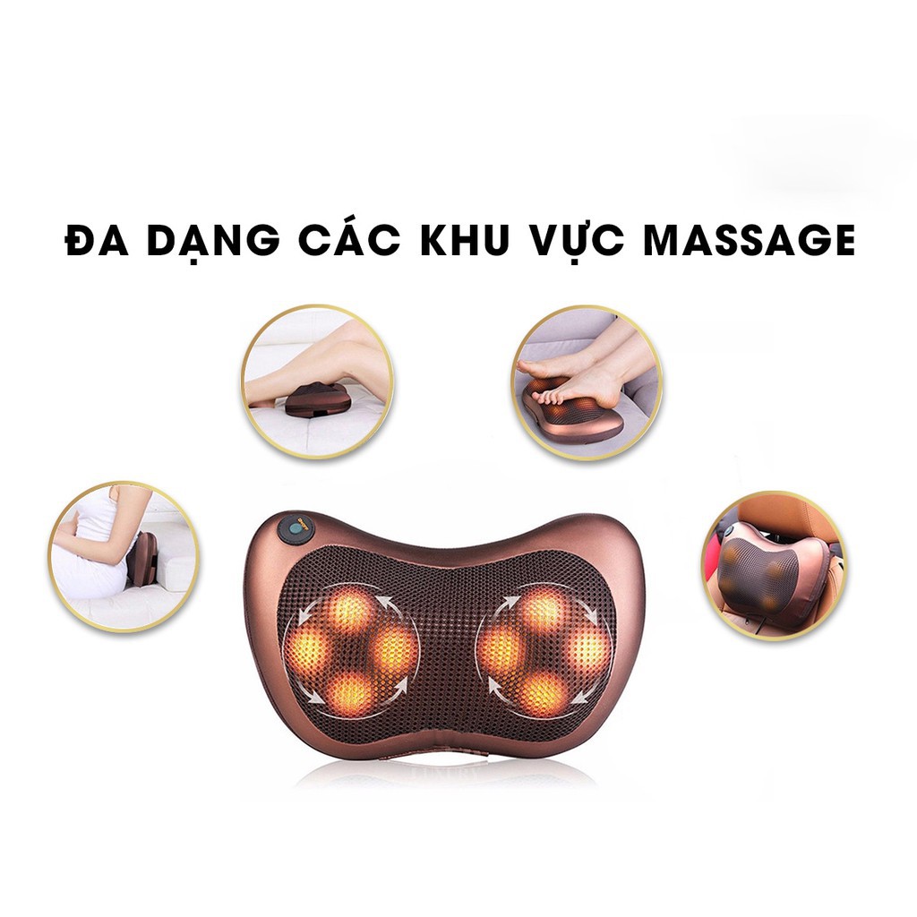 [Best Seller] Gối Massage Cổ Vai Gáy FUJI Mẫu Mới Nhất 2020 Hãng Chính Hãng, Tiện Dụng Hiệu Quả Thư Giãn