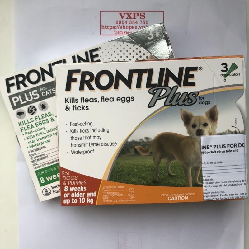 Nhỏ Gáy Ve Rận, Bọ Chét &amp; Nấm Viêm Da Frontline Plus Cho Cún Mèo Trên 2 Tháng