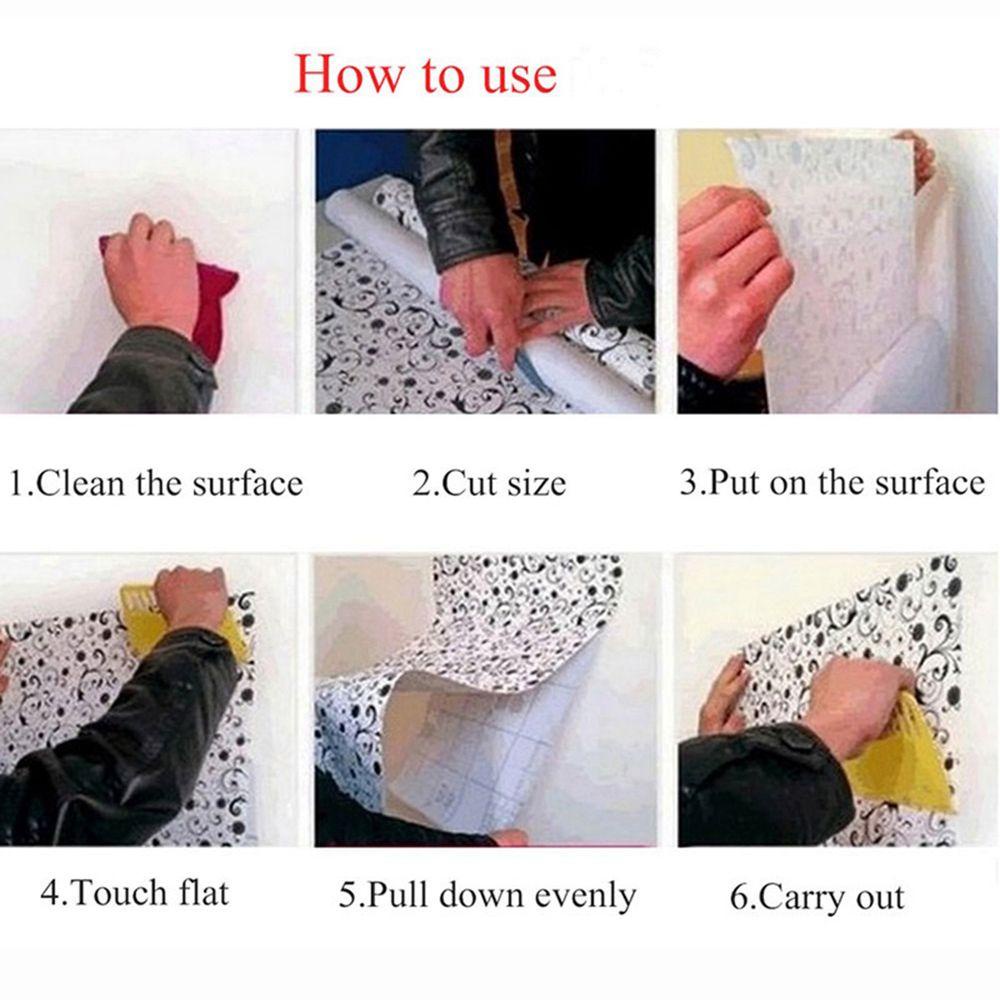 PATRICIA Giấy Dán Tường PVC Hiệu Ứng Mộc Mạc Tự Dính Chống Nước Trang Trí Phòng
