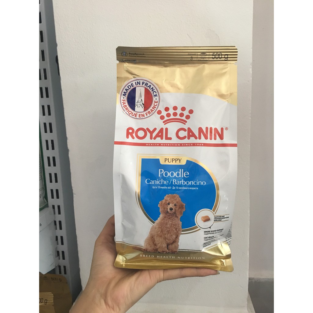 Thức ăn cho chó Poodle Royal Canin Poodle Puppy 1,5kg. Hạt cho chó poodle, đồ ăn cho chó Royal Canin Poodle.