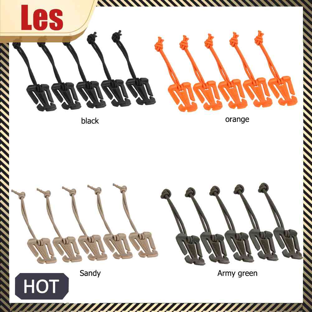 Set 5 Khóa Dây Thừng EDC Co Giãn