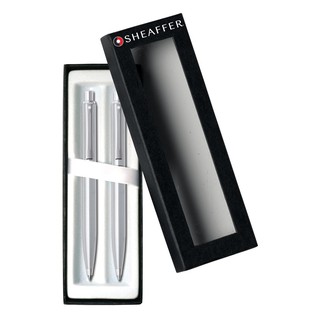 Cặp viết cao cấp Sheaffer dòng Sentinel bằng thép chrome (viết bi xanh bấm + viết chì bấm 0.7mm)