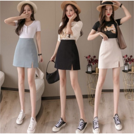 Chân Váy Chữ A Xẻ Đùi Có Lót Quần Bên Trong CV15