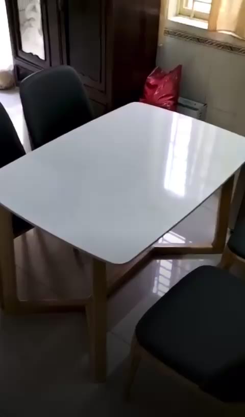 Bộ bàn ăn mặt đá 4 ghế grace da sang trọng - bàn ăn 4 ghế chính hãng - Nội Thất Ngọc Mai | BigBuy360 - bigbuy360.vn