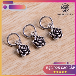 Charm S925 hình hoa hồng treo