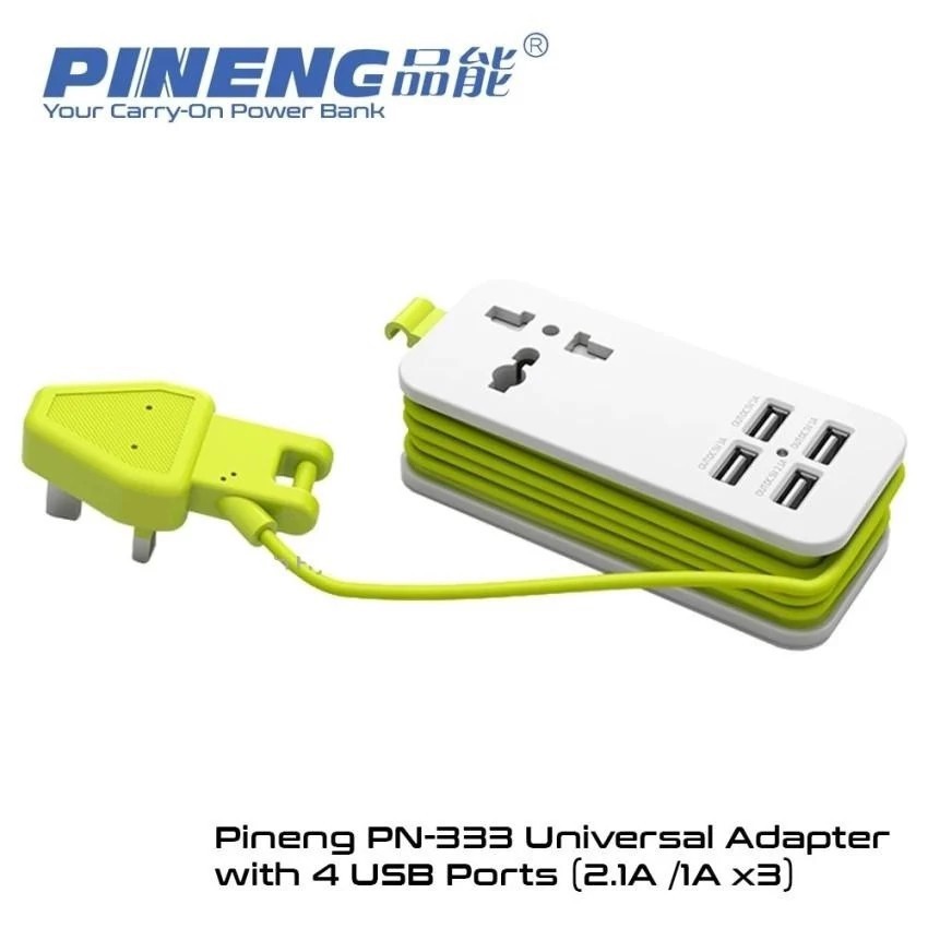 Ổ cắm điện pn-333 với 4 cổng usb 5.1a kèm cổng sạc