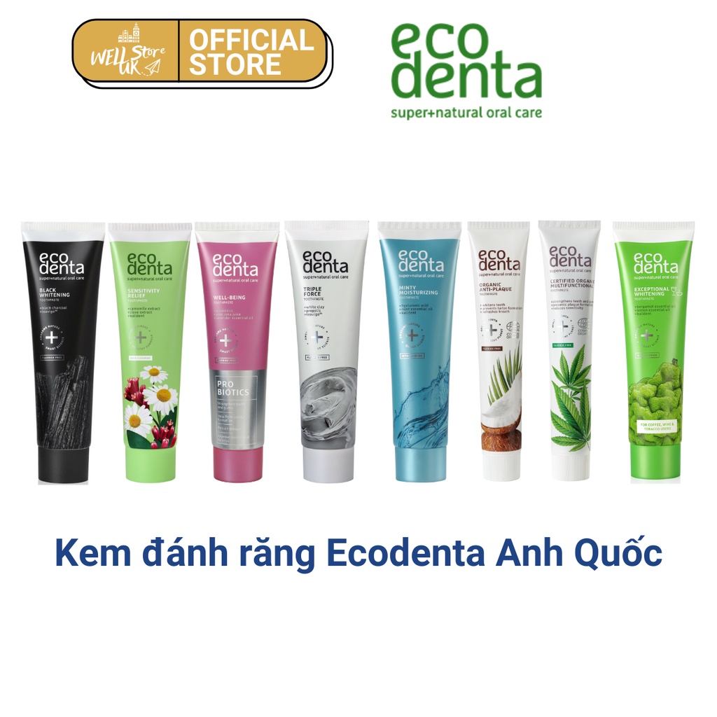 [ NỘI ĐỊA ANH ] KEM ĐÁNH RĂNG ĐA CÔNG THỨC ĐA TÁC ĐỘNG ECO DENTA