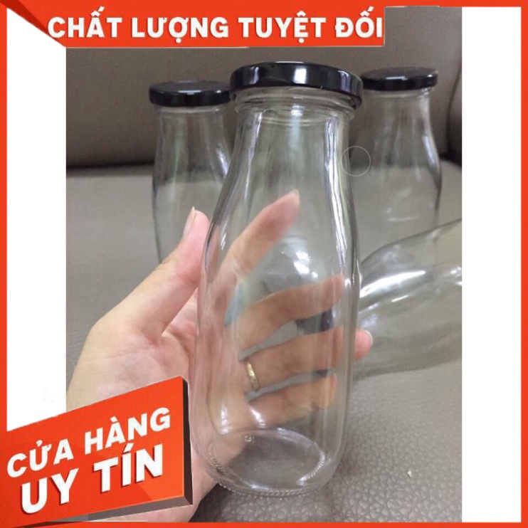 [Giá tại xưởng] Hũ Thủy Tinh, Chai Thủy Tinh Nắp Thiếc Đựng Sữa Chua, Nước Ép 4 Dung Tích