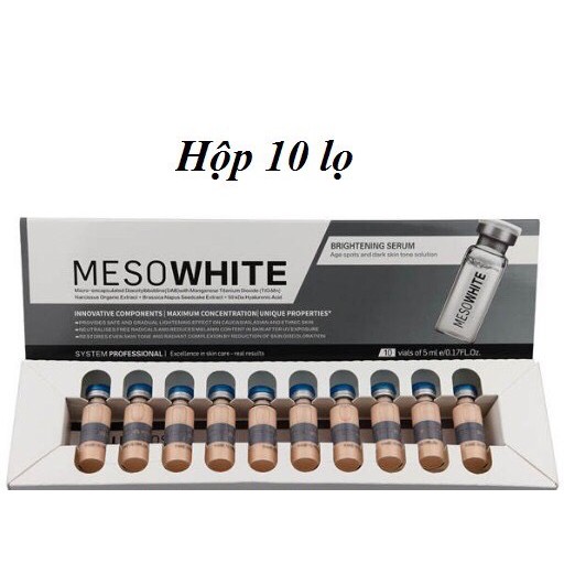 Cấy Phấn Mesowhite - Loại 1 (Hộp 10 Lọ ) Cam Kết Hàng Chuẩn