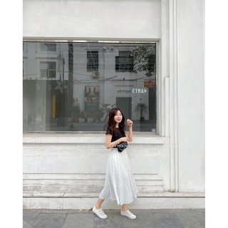 Chân váy xoè dập ly (ảnh thật)