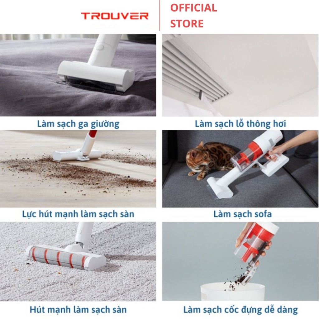 Máy hút bụi cầm tay không dây Xiaomi Dreame TROUVER POWER 11, Lực hút 20000Pa, Động cơ 400W, màn hình LED thông minh