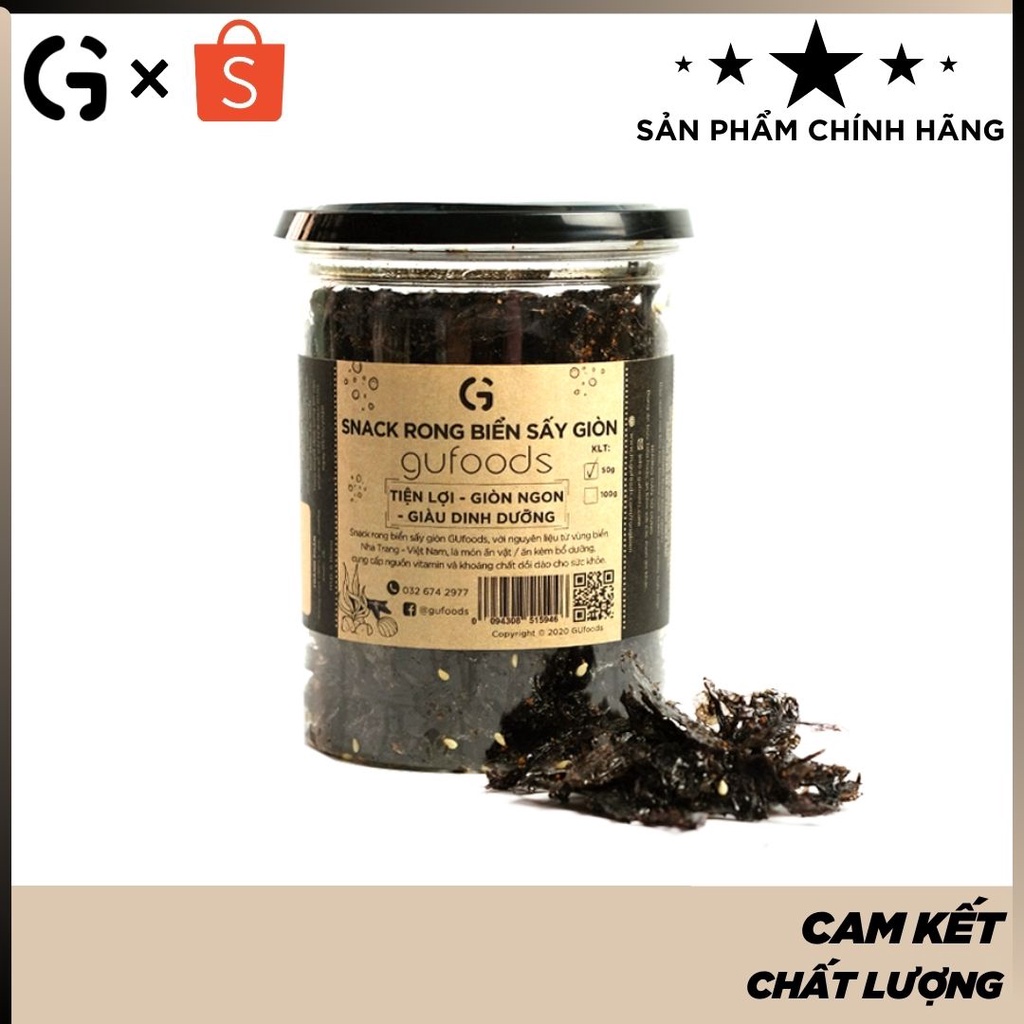 Snack rong biển sấy giòn GUfoods - Giòn ngon & Giàu dinh dưỡng