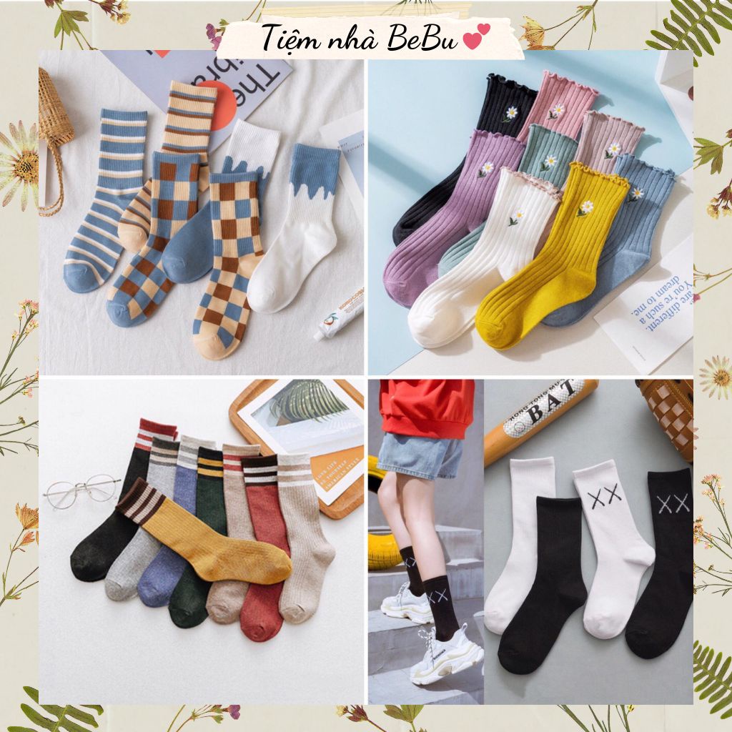 Tất nữ / Vớ cổ cao Unisex thời trang phong cách Hàn Quốc HOT