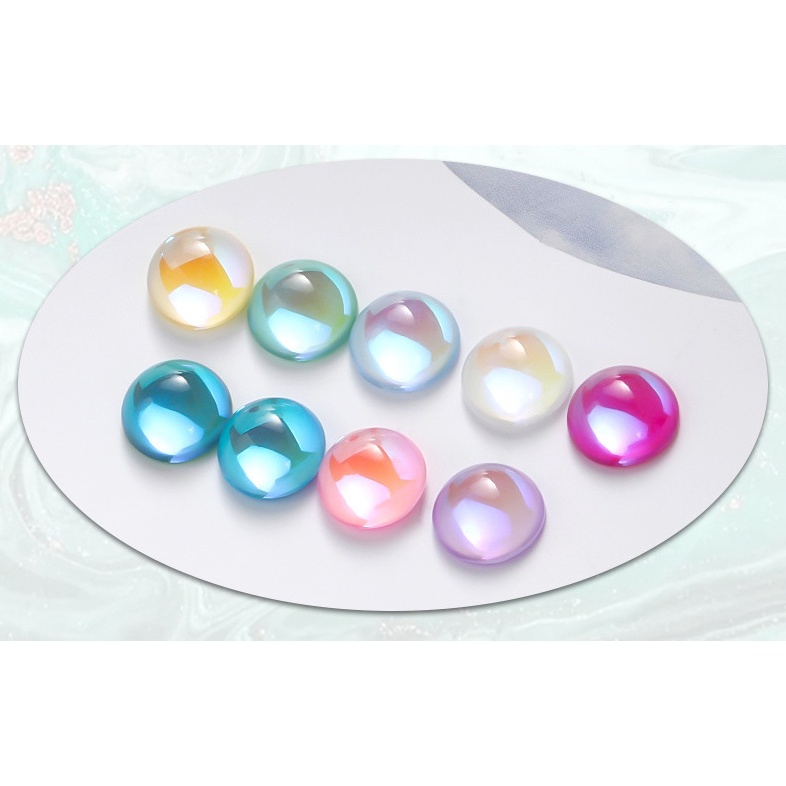 Đá Mắt Mèo Nhũ Ngọc Trai Trang Trí Móng 6mm Túi 10 Viên Và Túi 50 Viên