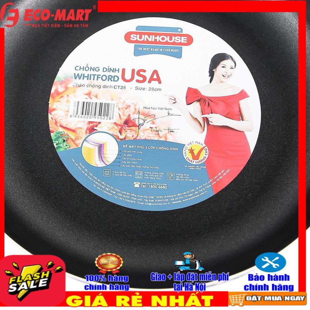 Chảo nhôm chống dính Sunhouse CT20, CT24, CT28