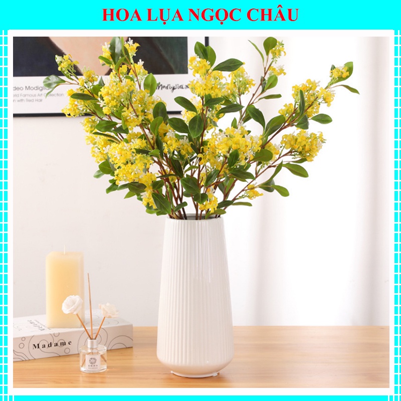 Bình hoa, lọ nhựa cắm hoa giả gốm phong cách Bắc Âu cao cấp sang trọng cao cấp bền đẹp B030
