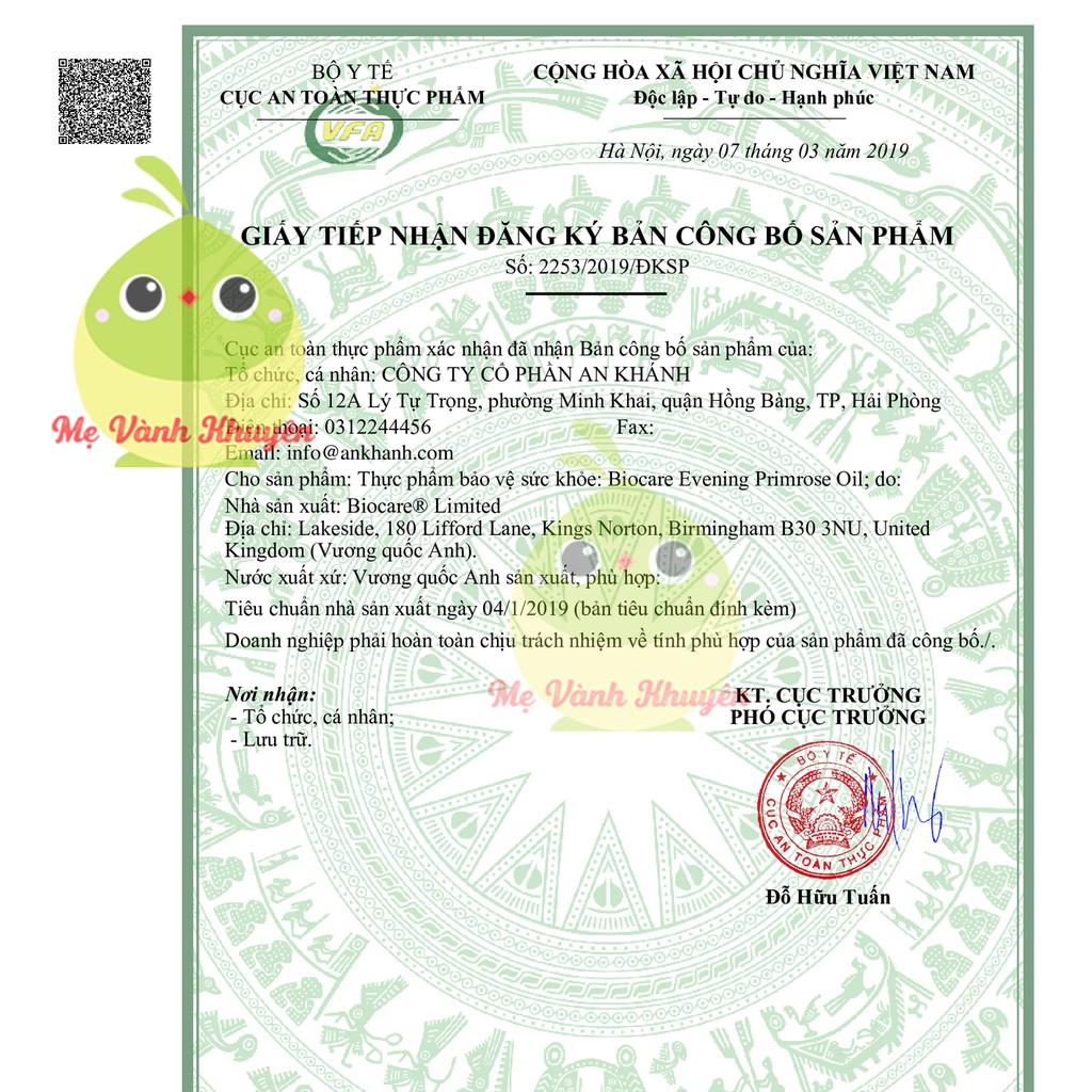 Tinh dầu hoa anh thảo Biocare Evening Primrose Oil, UK (30v) | BigBuy360 - bigbuy360.vn