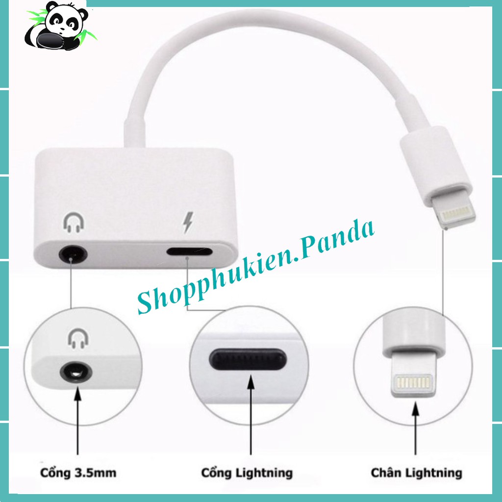 💎CAO CẤP💎 Cáp chuyển đổi cổng Lightning sang Jack tai nghe 3.5 - Cáp chuyển đổi tai nghe cho iPhone