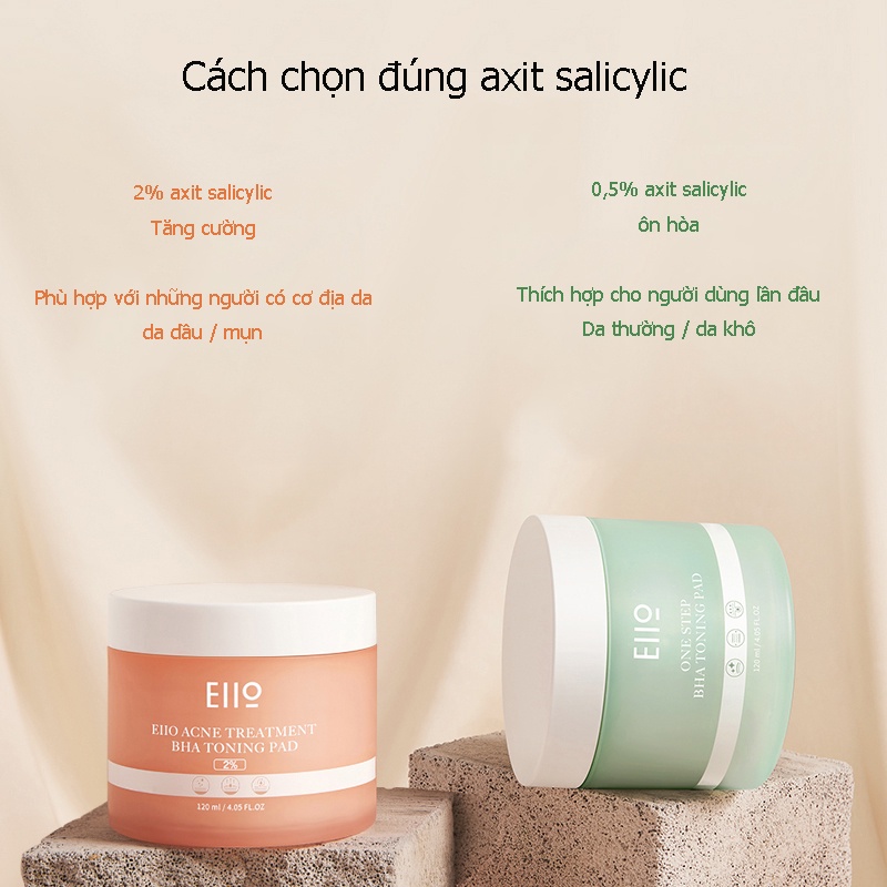 Hộp 60 Miếng Dán Cotton acid EIIO Salicylic acid Hỗ trợ giảm mụn Đầu Đen Thu Nhỏ Lỗ Chân Lông