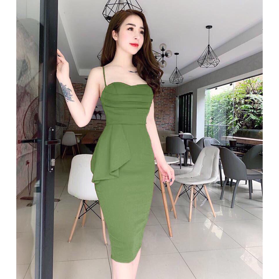 Đầm BODY 2 dây bèo hông ( có mút ngực ) | BigBuy360 - bigbuy360.vn