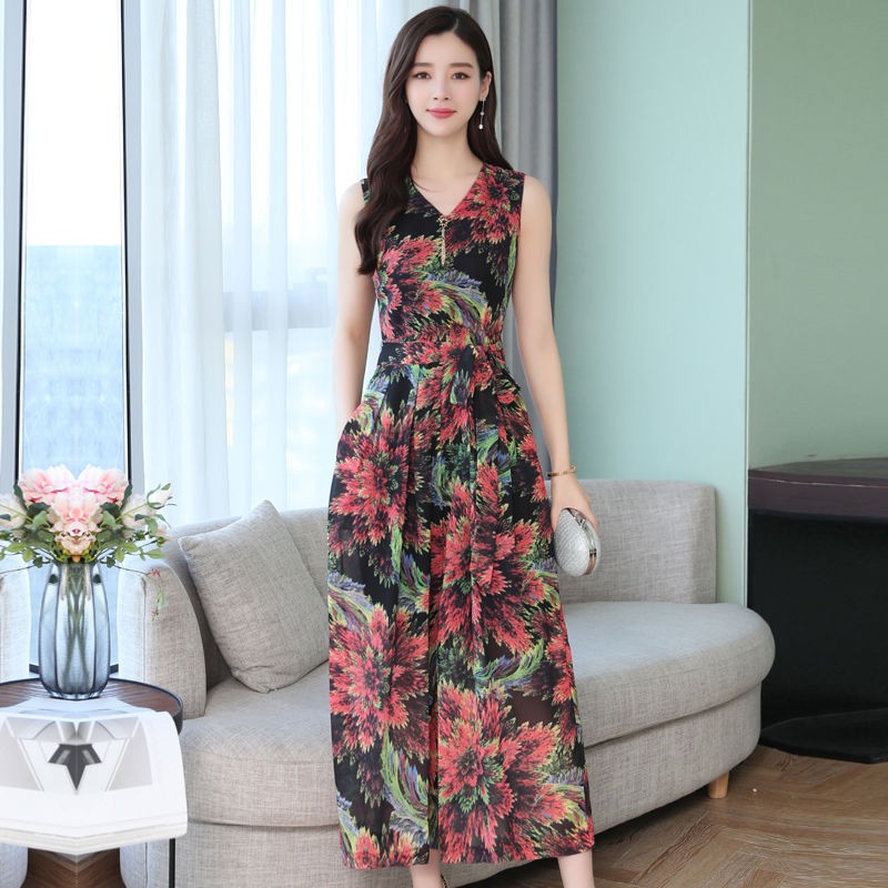 Jumpsuit Lưng Cao Ống Rộng Thời Trang Hàn Quốc Dành Cho Nữ