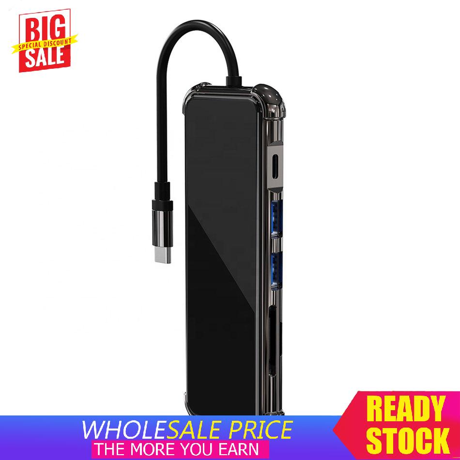 Bộ Chuyển Đổi Usb C Sang Hdmi-Compatible + Tf + An Ninh Digital + 3 Usb 4k 30hz 6 Trong 1 | BigBuy360 - bigbuy360.vn