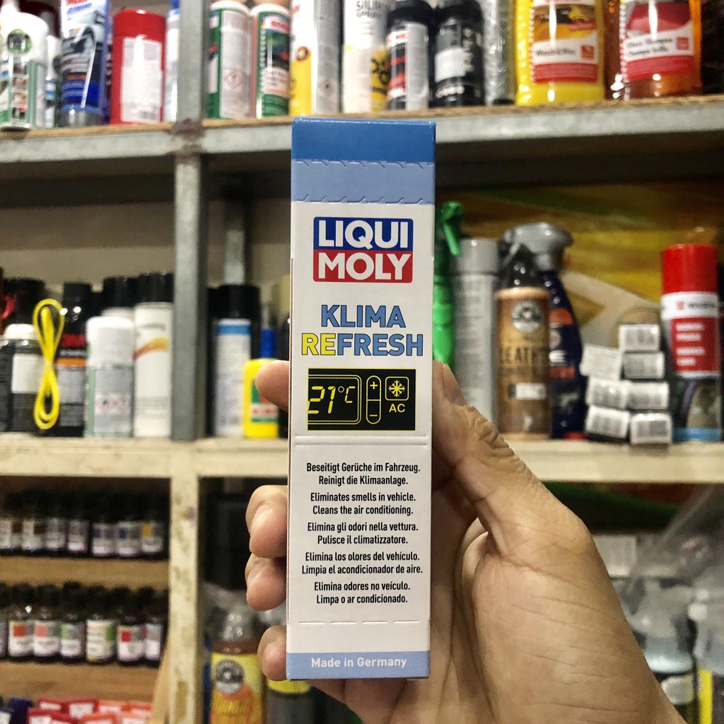 CHAI XỊT XÔNG KHỬ MÙI VÀ DIỆT KHUẨN ĐA DỤNG, DÀN LẠNH XE HƠI LIQUI MOLY KLIMA REFRESH 75ML 20000
