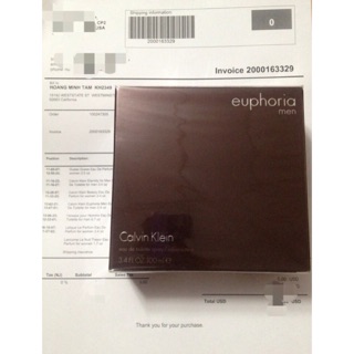 💥 Nước hoa nam CK Euphoria men - Bill US