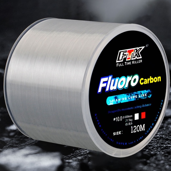 1 Cuộn Dây Câu Cá Phủ Fluorocarbon 5LB-34LB Dài 120M
