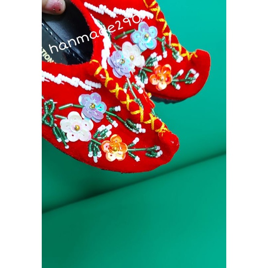 Dép hài nhung mủi cong cao cấp cho bé