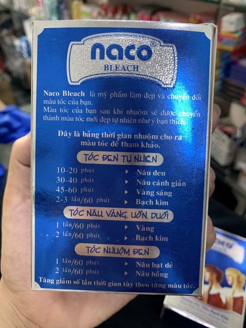Combo 5 nhuộm tóc tẩy tóc Naco bleach