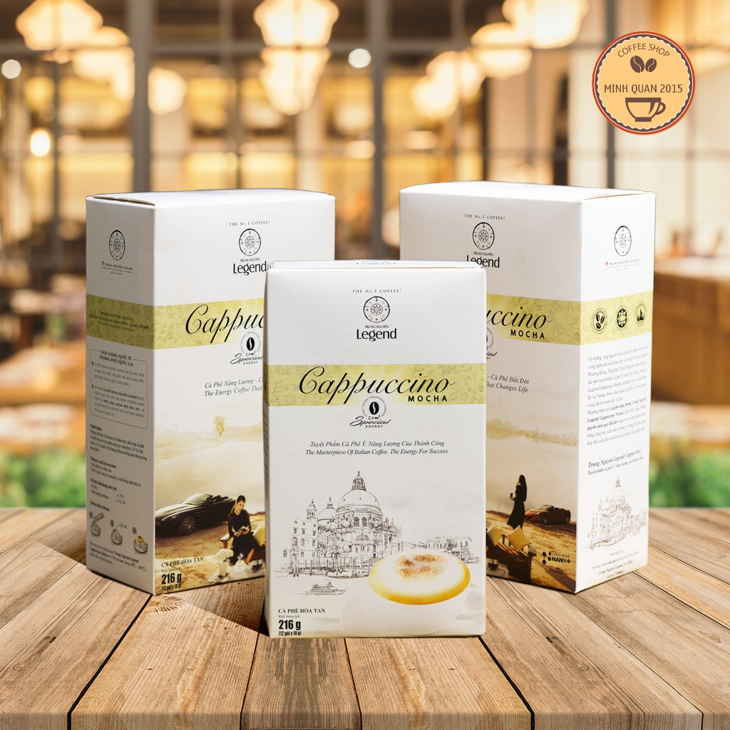 Cà Phê Sữa Trung Nguyên Legend Vị Cappuccino Mocha - Capuchino Hazelnut, Hộp 12 gói