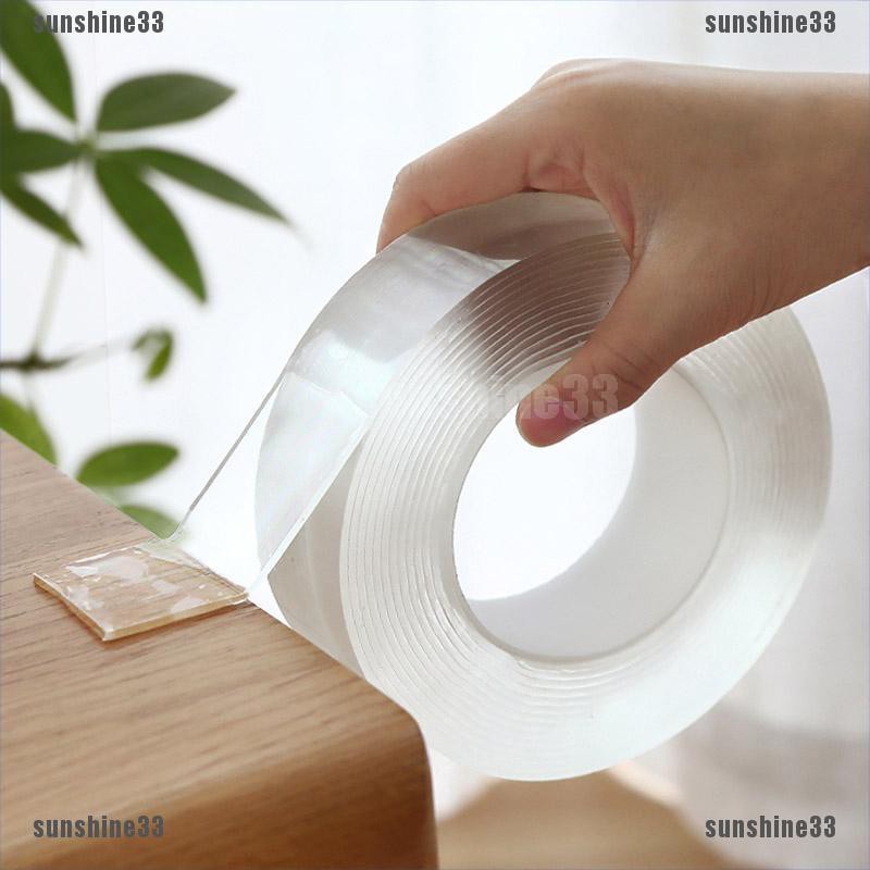 Băng Keo Hai Mặt Nano Trong Suốt Có Thể Giặt Và Tái Sử Dụng Tiện Lợi