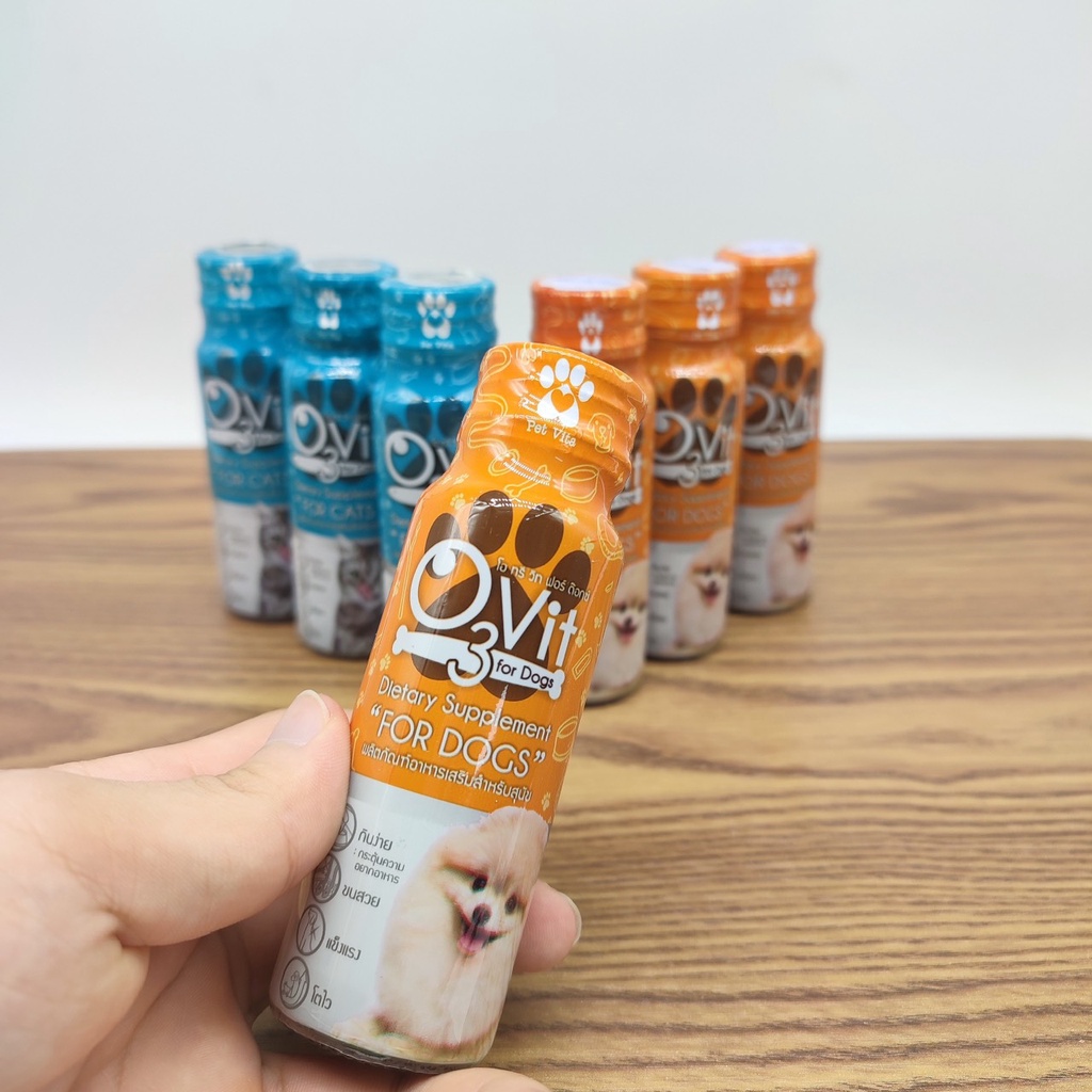 Siro ăn ngon O3vit 50ml bổ sung vitamin và omega-3 cho chó mèo, siro kích thích ăn ngon miệng chó mèo - Củ Cải Pet Shop
