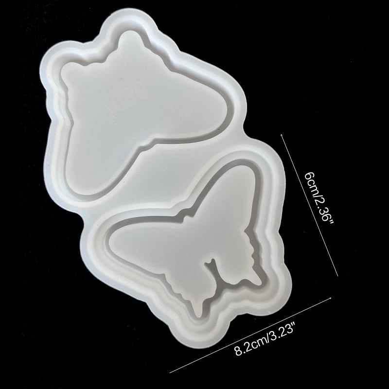 Khuôn Silicone Làm Móc Khóa DIY Hình Bướm Xinh Xắn